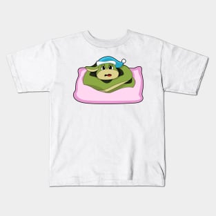 Snake at Sleeping with Nightcap Kids T-Shirt